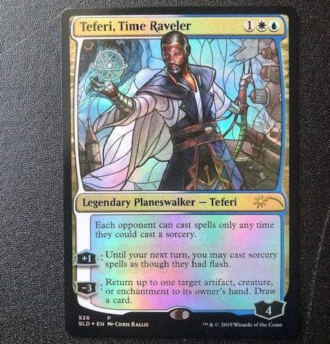 Teferi, Time Raveler (FOIL) - MTG Proxy SLD Stained Glass