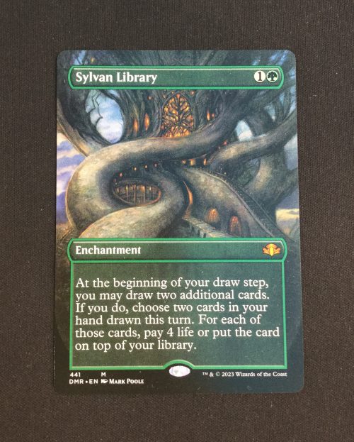 Sylvan Library (Borderless) - MTG Proxy Dominaria Remastered