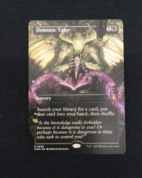 Demonic Tutor (Borderless) - MTG Proxy Commander Masters