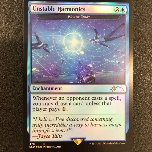 Unstable Harmonics (FOIL) - Rhystic Study - MTG Proxy SLD