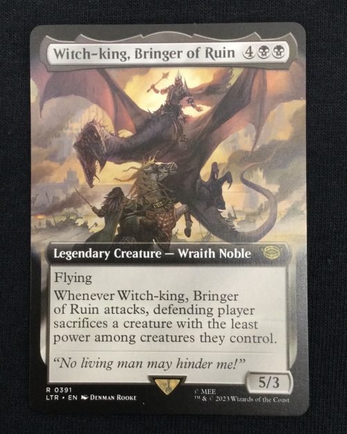 Witch-king, Bringer of Ruin (Extended Art) - MTG Proxy Universes Beyond: The Lord of the Rings: Tales of Middle-earth