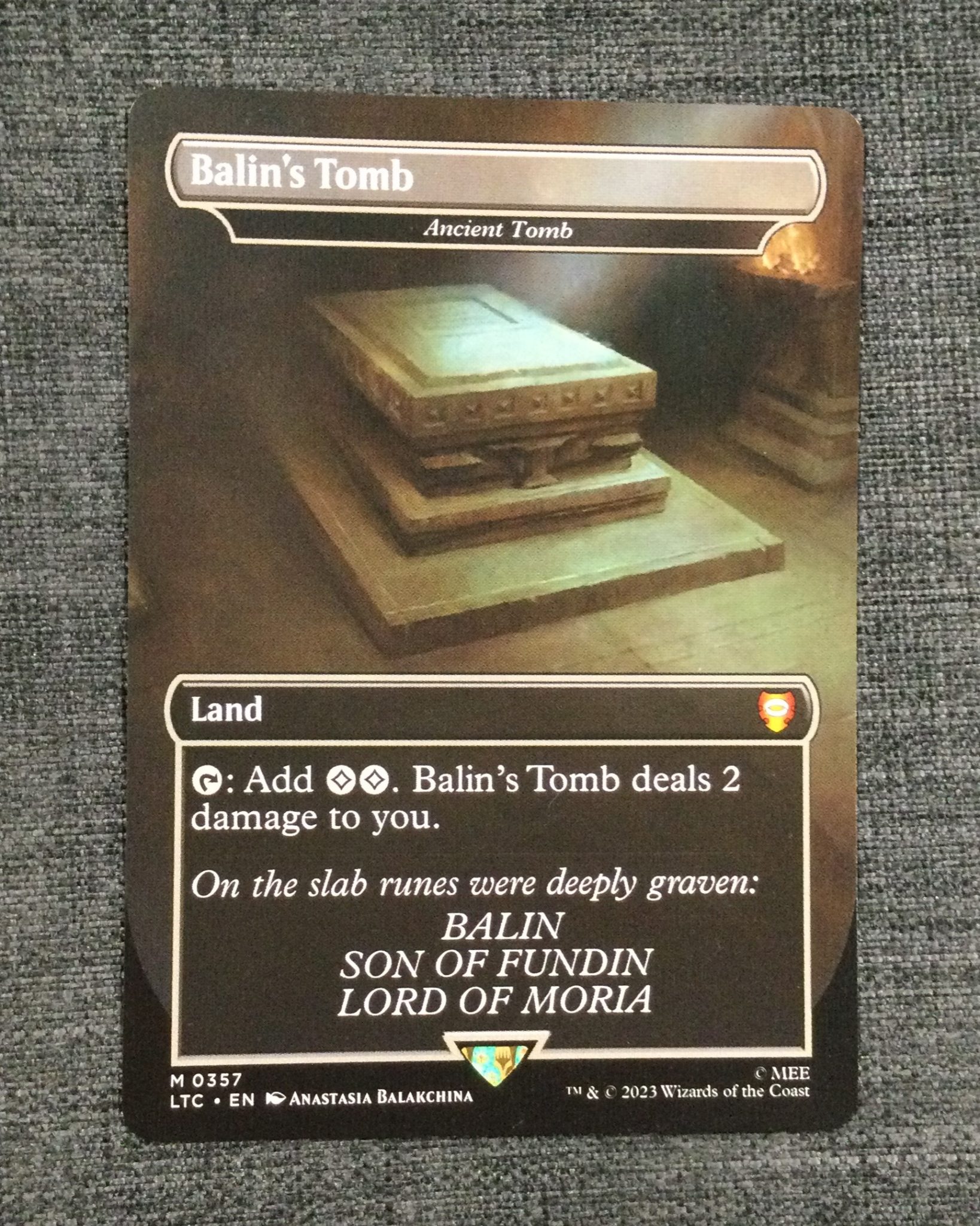 Balin's Tomb - Ancient Tomb - MTG Proxy Commander: The Lord of the ...