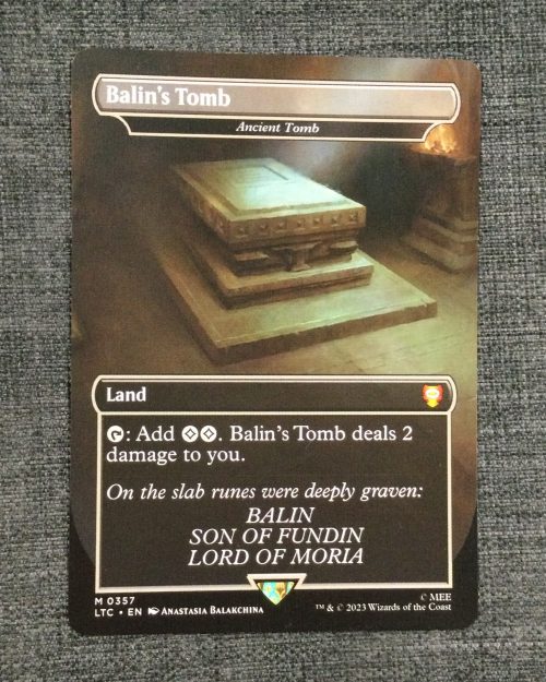 Balin's Tomb - Ancient Tomb - MTG Proxy Commander: The Lord of the Rings: Tales of Middle-earth