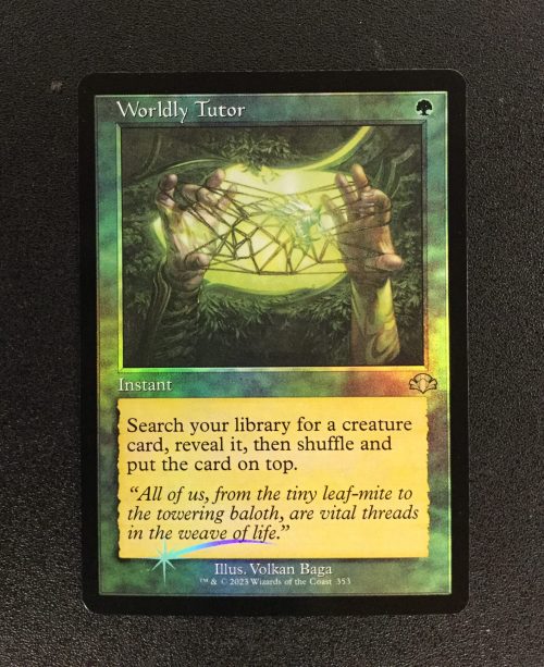 Worldly Tutor (FOIL Retro Frame) - MTG Proxy Dominaria Remastered