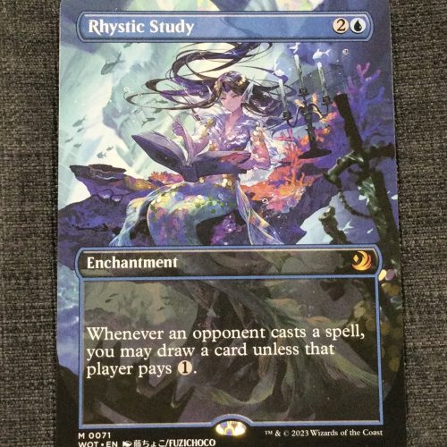 Rhystic Study (Anime Borderless) - MTG Proxy Wilds of Eldraine: Enchanting Tales