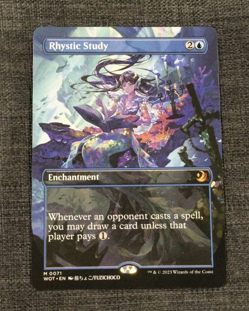 Rhystic Study (Anime Borderless) - MTG Proxy Wilds of Eldraine: Enchanting Tales