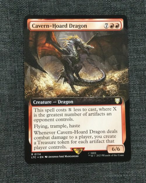 Cavern - Hoard Dragon (Extended Art) - MTG Proxy Commander: The Lord of the Rings: Tales of Middle-earth