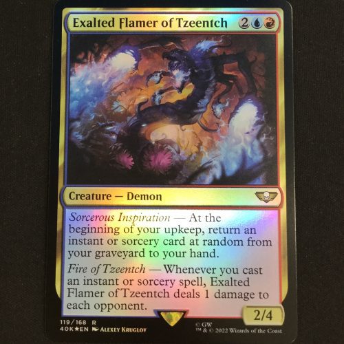 Exalted Flamer of Tzeentch (FOIL) - MTG Proxy Universes Beyond: Warhammer 40,000
