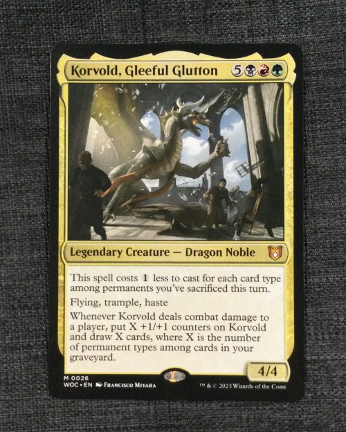 Korvold, Gleeful Glutton - MTG Proxy Commander: Wilds of Eldraine