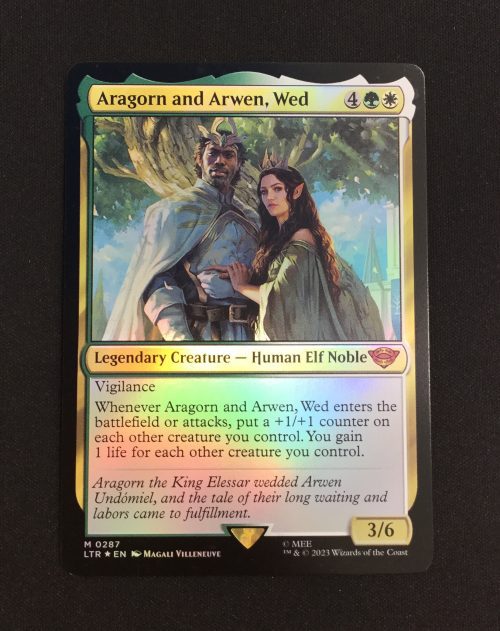 Aragorn and Arwen, Wed (FOIL) - MTG Proxy Universes Beyond: The Lord of the Rings: Tales of Middle-earth