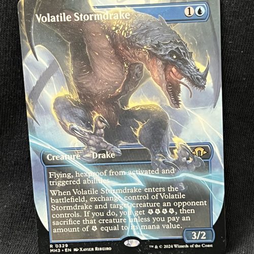 Volatile Stormdrake (Borderless) - MTG Proxy Modern Horizons 3