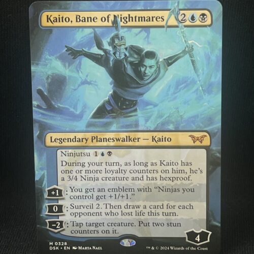 Kaito, Bane of Nightmares (Borderless) - MTG Proxy Duskmourn: House of Horror