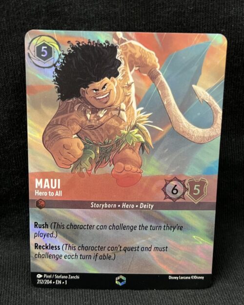Maui - Hero to All (FOIL) - Disney's Lorcana Card Proxy