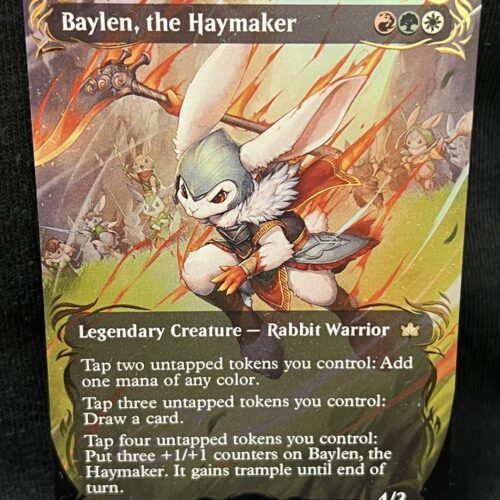 Baylen, the Haymaker (FOIL Borderless) - MTG Proxy Bloomburrow
