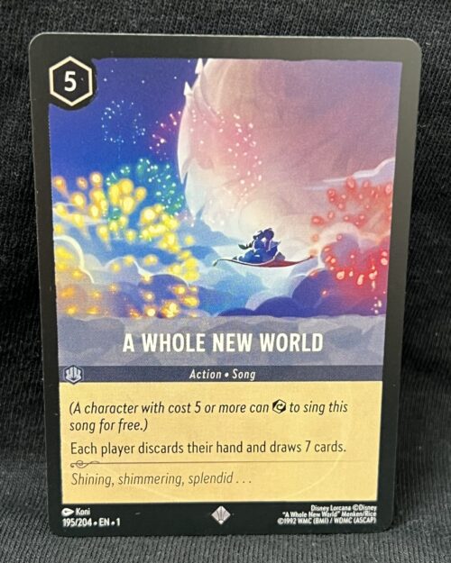 A Whole New World - Disney's Lorcana Card Proxy